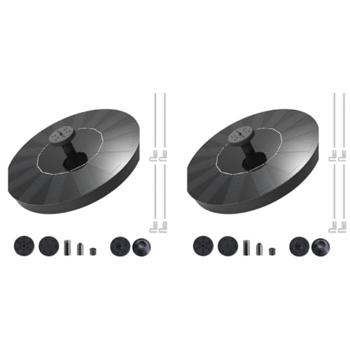 Verilux® Plastic Fountain Solar Power Floating Water Pump For Pool Pond Garden Patio Plants Round 7V 1.4W Black 2 PCS Verilux® Plastic Fountain Solar Power Floating Water Pump For Pool Pond Garden Patio Plants Round 7V 1.4W Black 2 PCS
